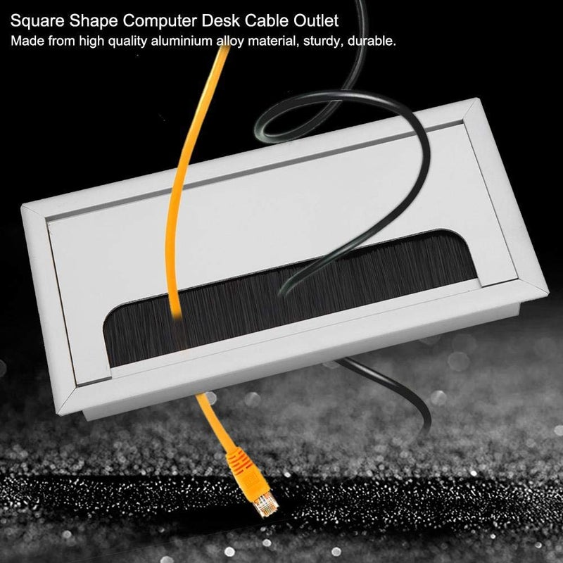 Aramox Cable Outlet, Aluminium, M Model, Computer Desk Wire Management Insert Hole Cover - Image 3